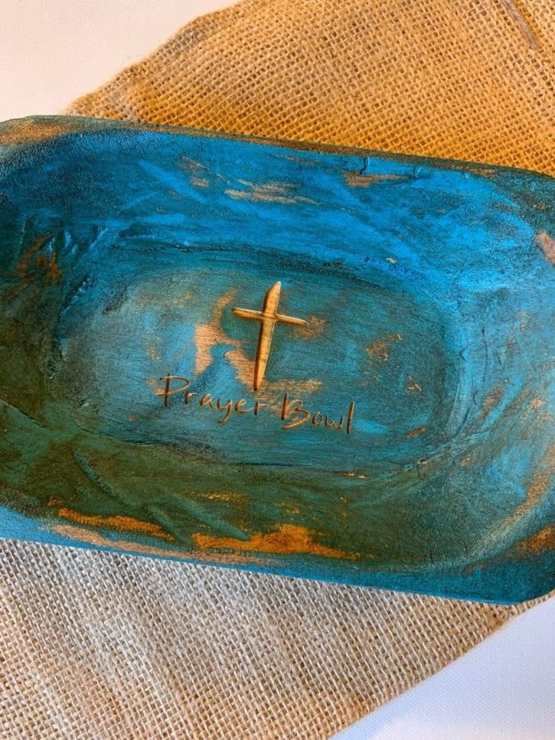 Sold Out---Prayer Bowl Dough Bowl Cross religious gifts🎁