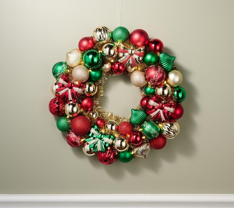 💝𝐐𝐕𝐂 𝐃𝐞𝐚𝐥𝐬 𝐨𝐧 𝐭𝐡𝐞 𝐃𝐚𝐢𝐥𝐲✨Kringle Express 22" Lit Shatterproof Ornament Wreath