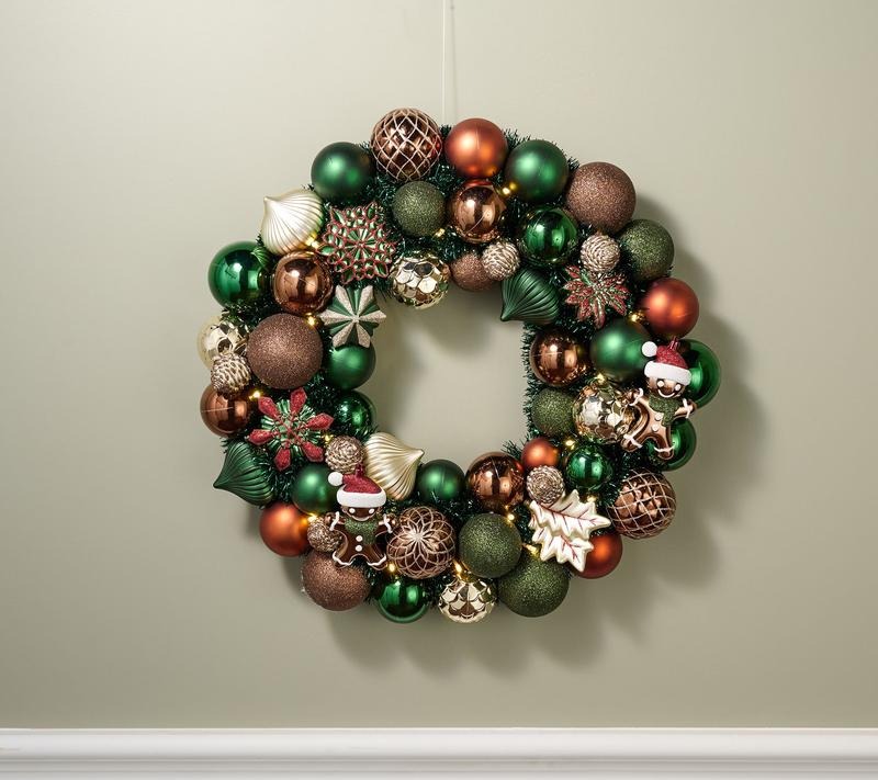 💝𝐐𝐕𝐂 𝐃𝐞𝐚𝐥𝐬 𝐨𝐧 𝐭𝐡𝐞 𝐃𝐚𝐢𝐥𝐲✨Kringle Express 22" Lit Shatterproof Ornament Wreath