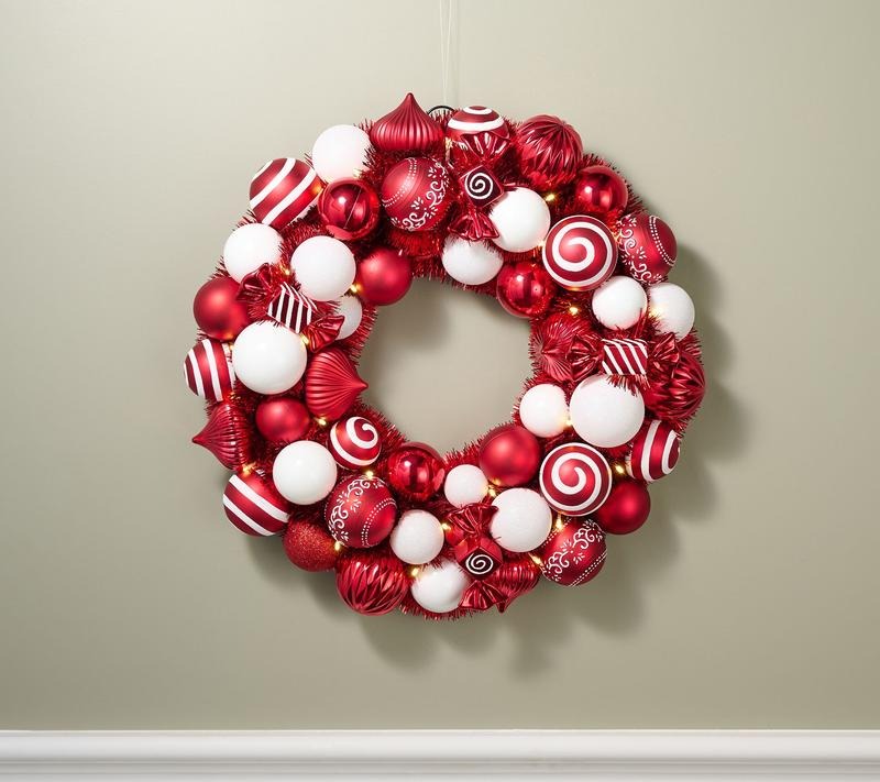 💝𝐐𝐕𝐂 𝐃𝐞𝐚𝐥𝐬 𝐨𝐧 𝐭𝐡𝐞 𝐃𝐚𝐢𝐥𝐲✨Kringle Express 22" Lit Shatterproof Ornament Wreath