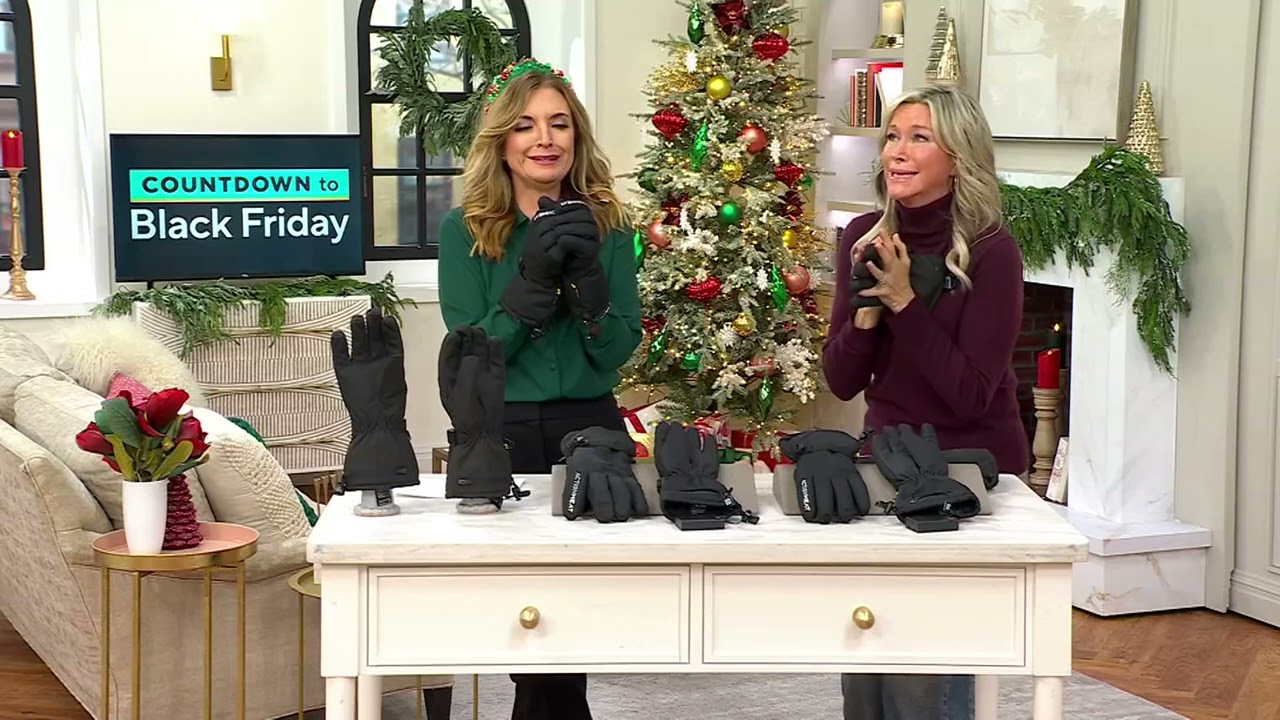 ActionHeat Adjustable AA Battery Heated Snow Gloves on QVC