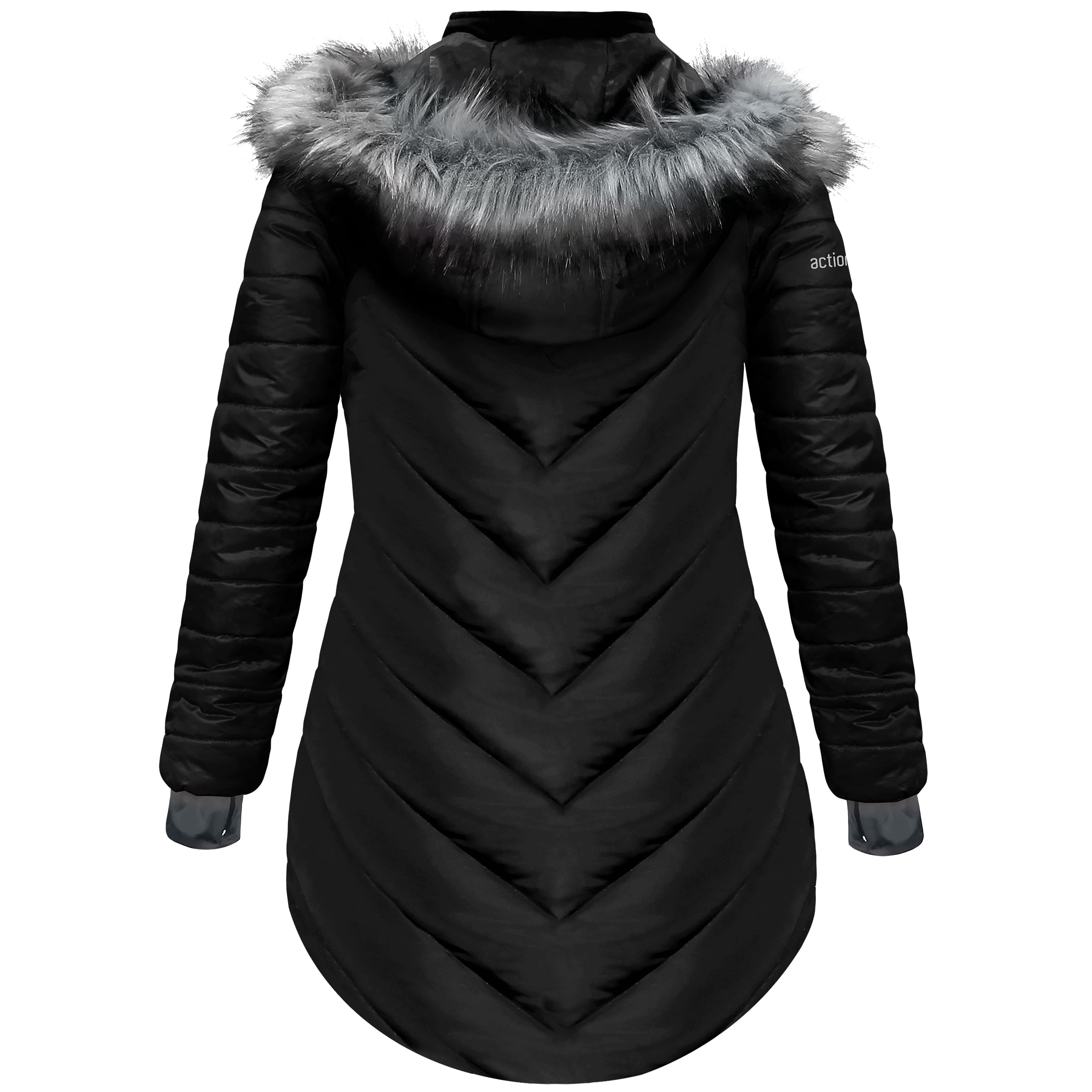 🎄Today's Special Value®🎁5V Battery Heated Long Puffer Jacket with Fur Hood - Women's