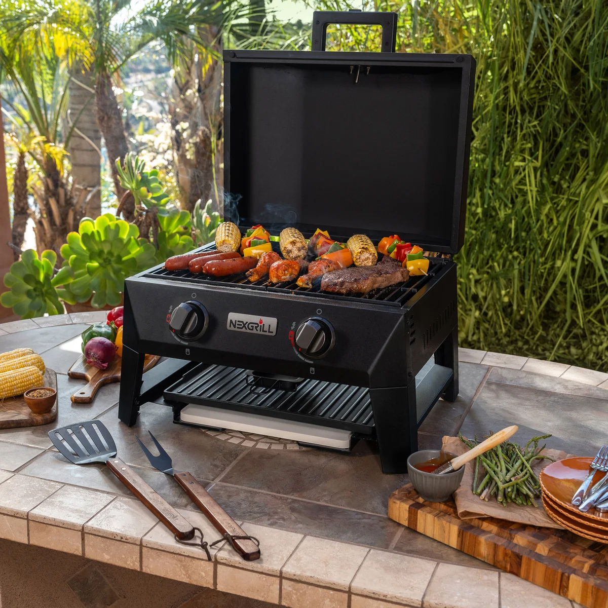 🔥This Week's Special Clearance Sale🔥Nexgrill X4 Fortress 4-in-1 Grill and Pizza Oven with Griddle and Sear Plate includes Cover