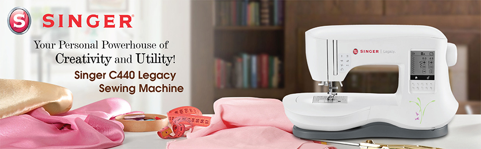 Singer C440 Legacy Sewing Machine with Large LCD Touch Screen (White) :  Amazon.in: Home & Kitchen