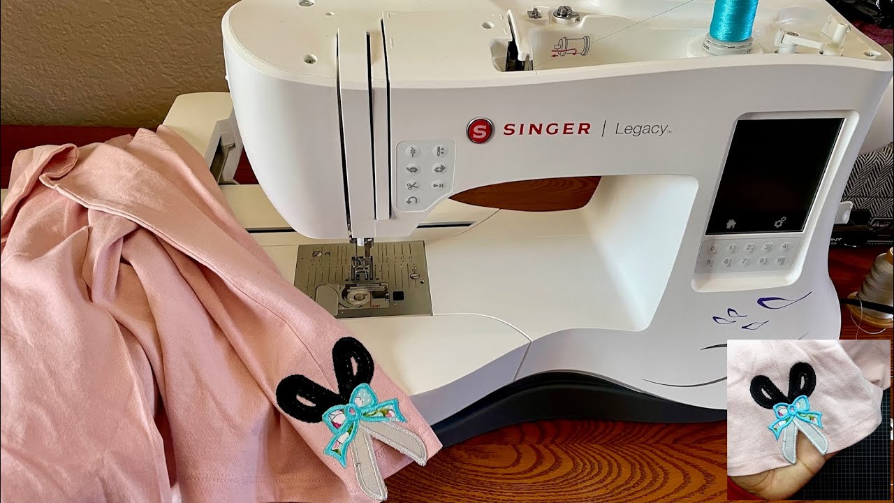 Viral Side Seam Bow Embroidery Tutorial ft. Free Design and Singer Legacy  SE-300! So Cute & Easy!