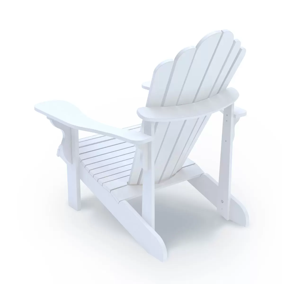 🔥This Week's Special Clearance Sale Buy 2 Get 2 Free🔥Leisure Line Adirondack Faux Wood Garden Chair in White