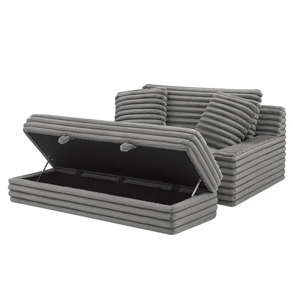 🔥This Week's Special Sale🔥Thomasville Wills Fabric Oversize Chair and Storage Ottoman