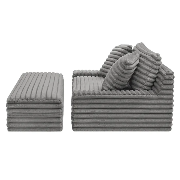 🔥This Week's Special Sale🔥Thomasville Wills Fabric Oversize Chair and Storage Ottoman