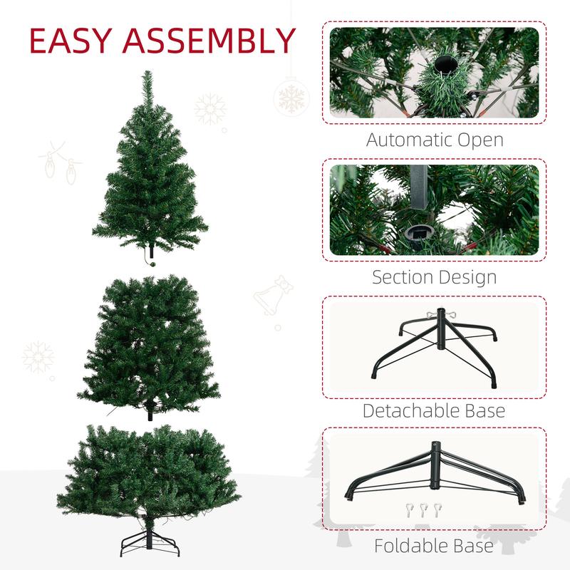 💝Last Day of Clearance!!💝BUY MORE SAVE MORE✨ 6 ft /7.5 ft Tall Prelit Christmas Tree with pine cones, lights, and cranberries,Rotating stand!