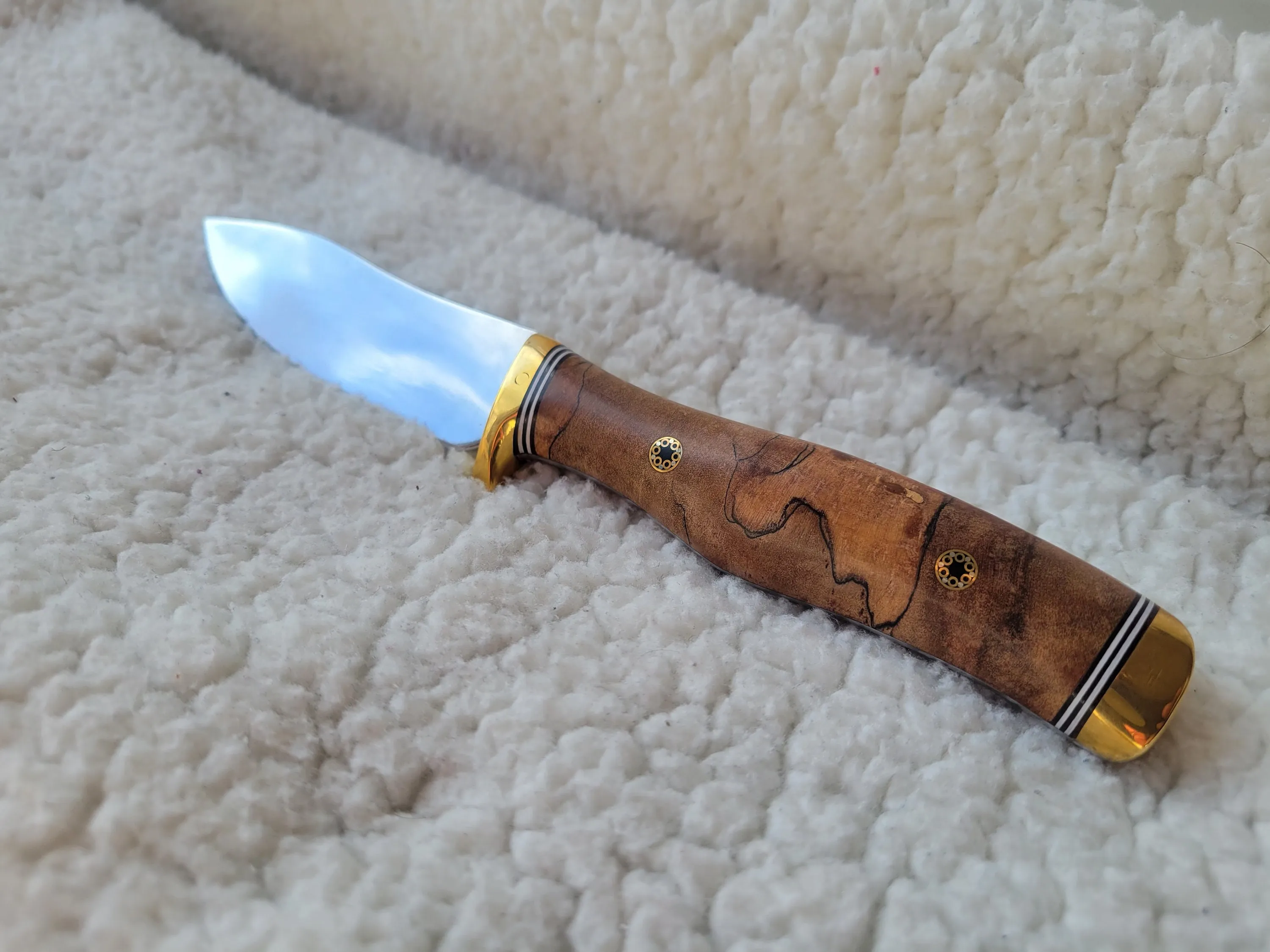 Made in Montana Handmade Hunting with Natural Wood D2 Steel Brass Guard