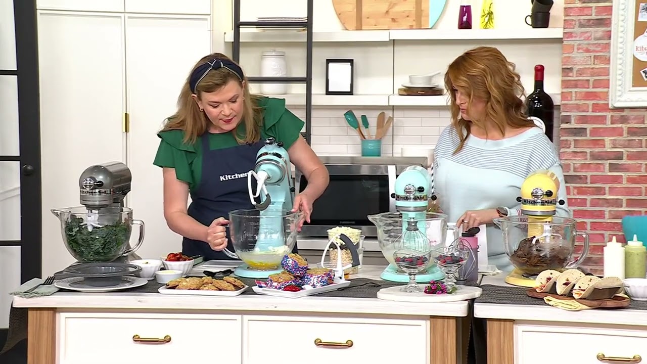 KitchenAid 5-qt Tilt Head Glass Bowl Stand Mixer w/ Flex Edge on QVC