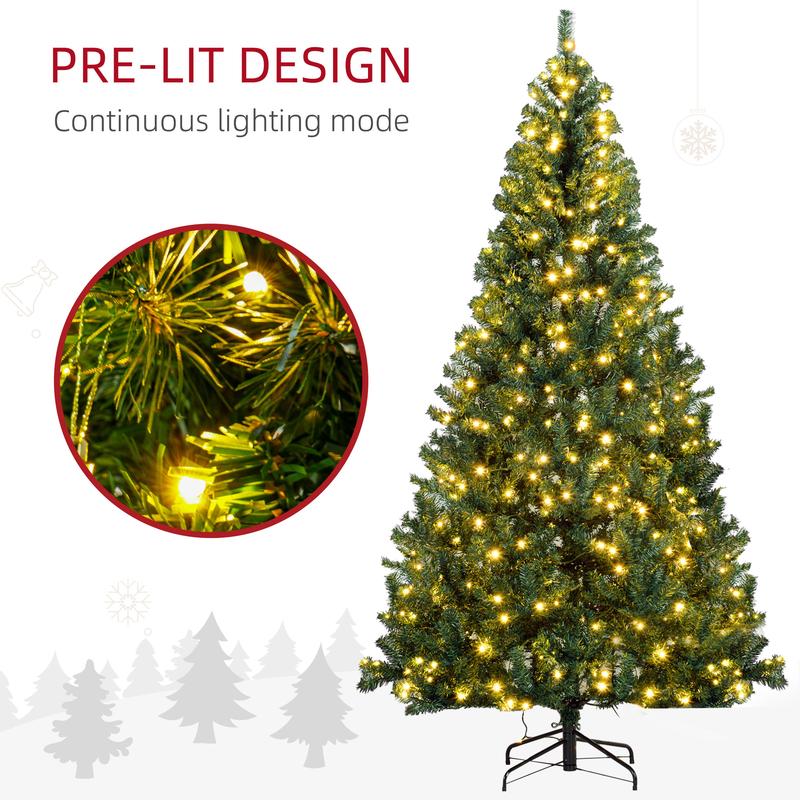 💝Last Day of Clearance!!💝BUY MORE SAVE MORE✨ 6 ft /7.5 ft Tall Prelit Christmas Tree with pine cones, lights, and cranberries,Rotating stand!