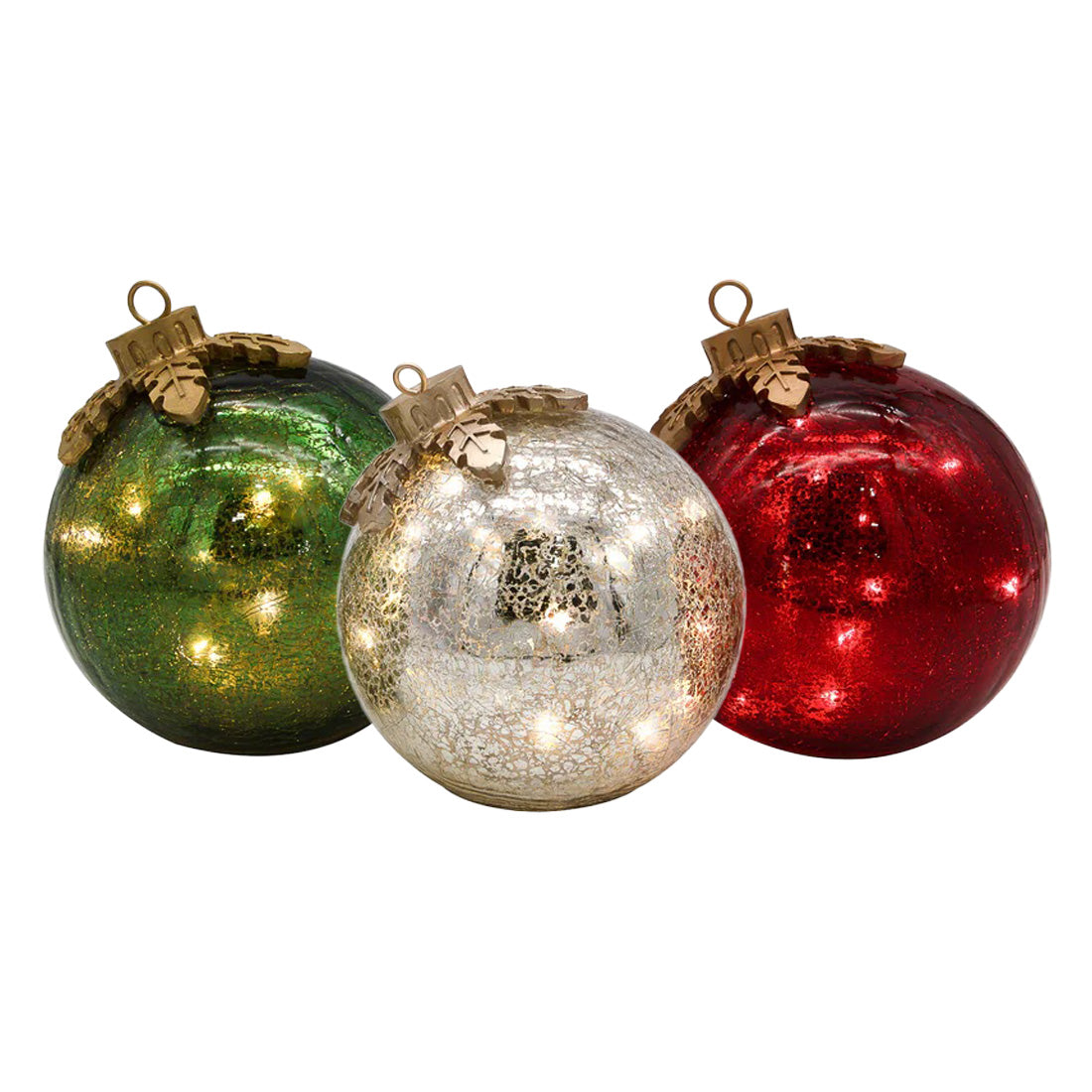 💝𝐐𝐕𝐂 𝐃𝐞𝐚𝐥𝐬 𝐨𝐧 𝐭𝐡𝐞 𝐃𝐚𝐢𝐥𝐲 - 𝐁𝐮𝐲 𝟐 𝐆𝐞𝐭 𝟐 𝐅𝐫𝐞𝐞✨Battery Operated Glass Tabletop Christmas Ornaments - Set of 3
