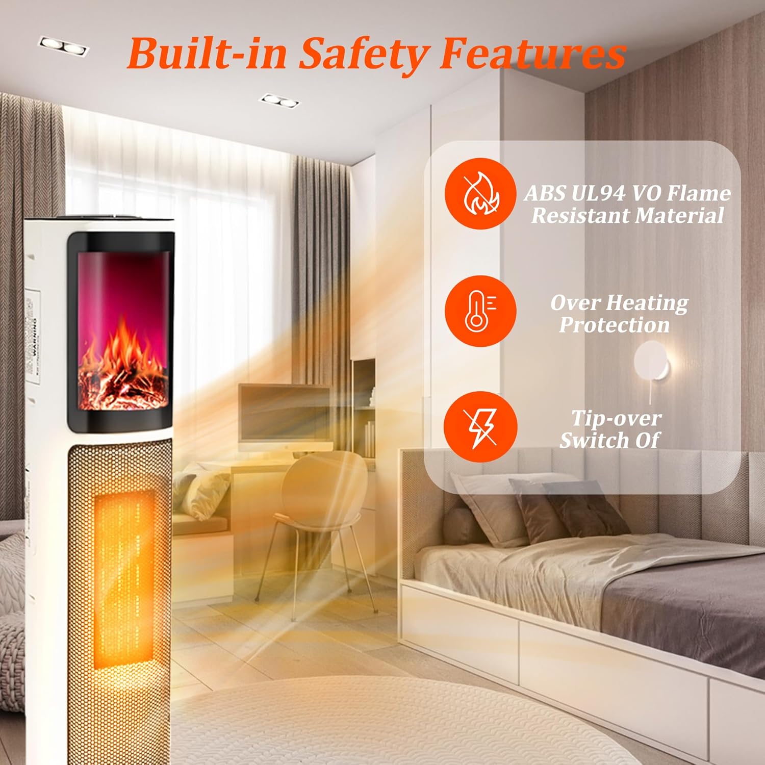 💥Factory Outlet💥1500W Portable PTC Ceramic Tower Heater