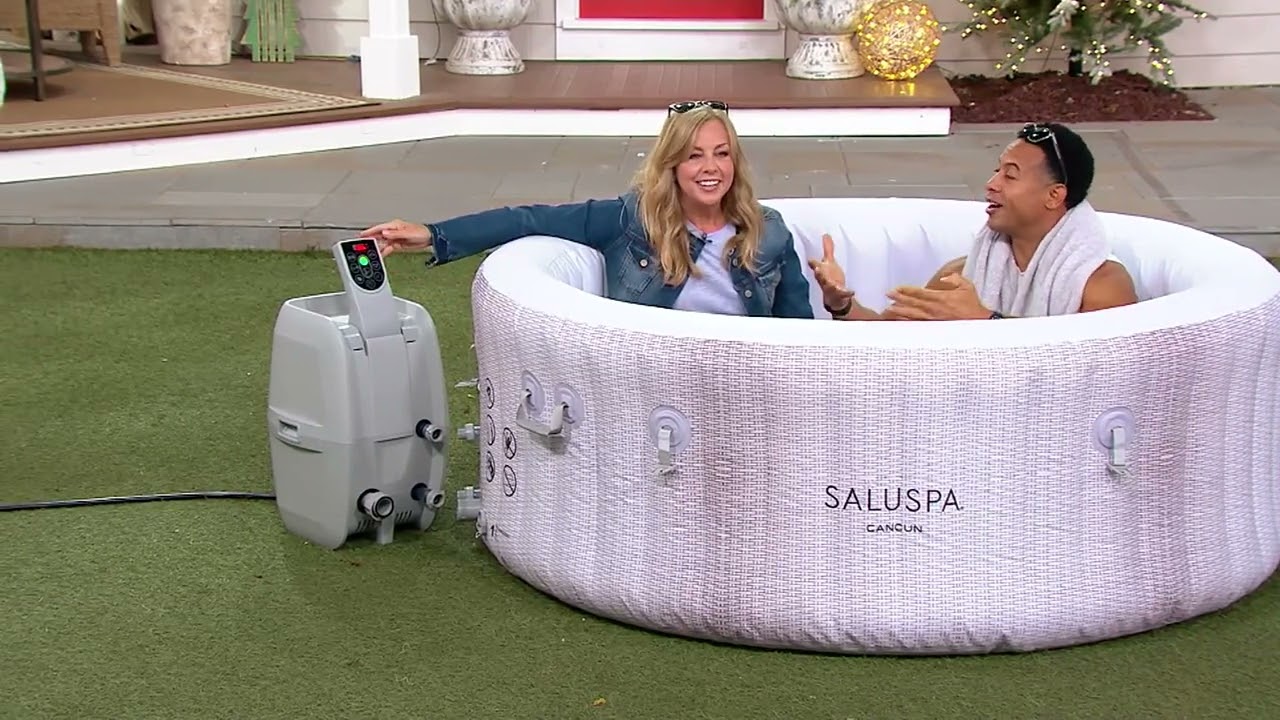 Cancun by Bestway 2-4 Person Inflatable Heated Hot Tub on QVC