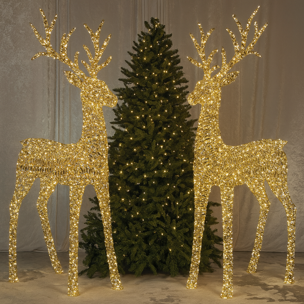 💝𝐐𝐕𝐂 𝐃𝐞𝐚𝐥𝐬 𝐨𝐧 𝐭𝐡𝐞 𝐃𝐚𝐢𝐥𝐲✨Pre-Lit Large Christmas Lighted Reindeer Decoration