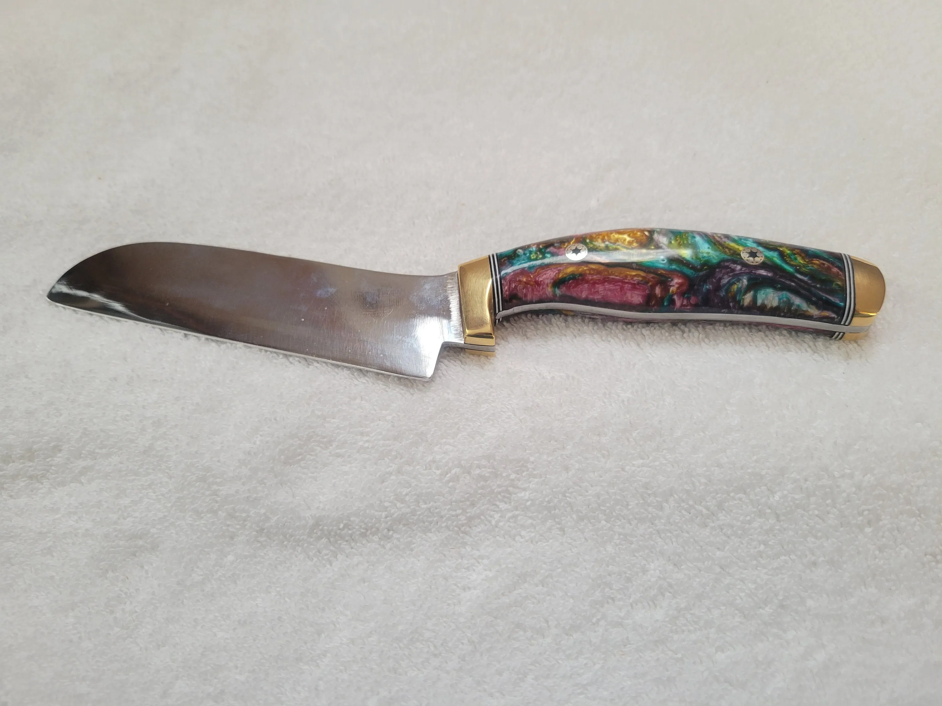 Made in Montana Handmade Hunting with Natural Wood D2 Steel Brass Guard