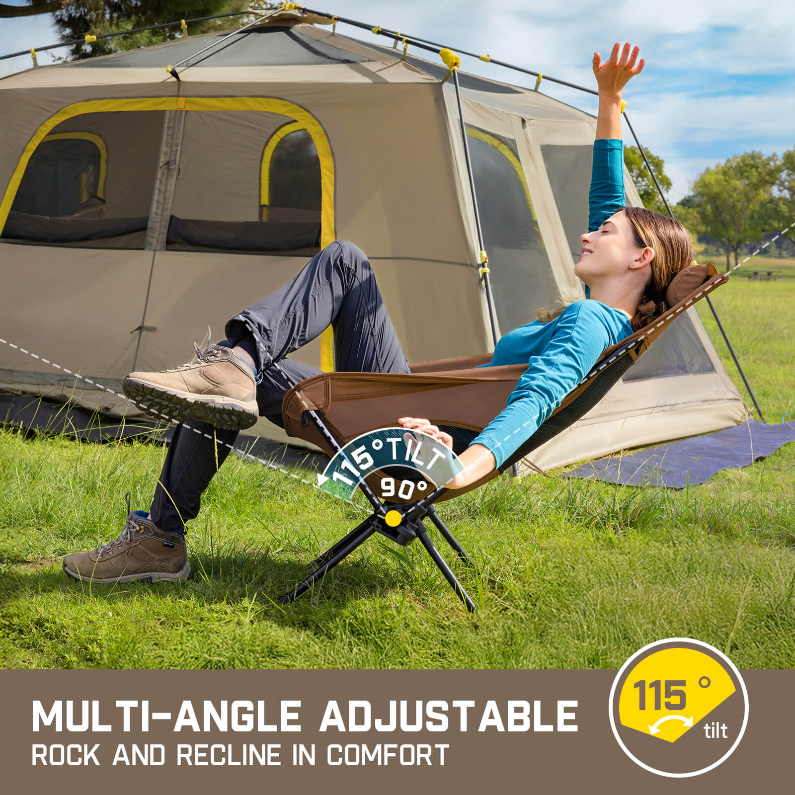 🔥This Week's Special Sale Buy 2 Get 2 Free🔥Fanttik Camping Rocker Chair