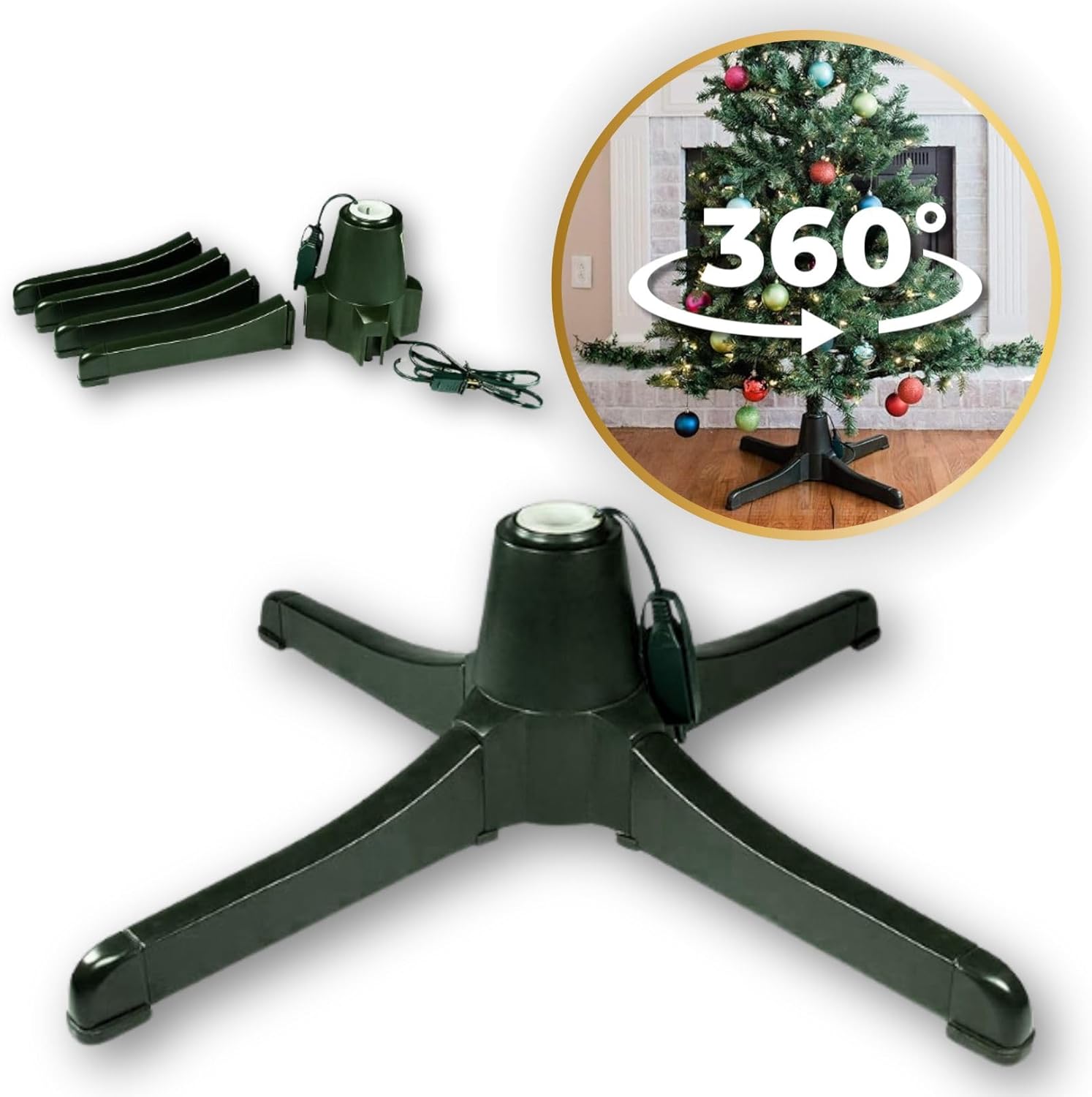 💝Last Day of Clearance!!💝BUY MORE SAVE MORE✨Puleo Rotating Tree Stand for 7 to 7.5 foot Christmas tree