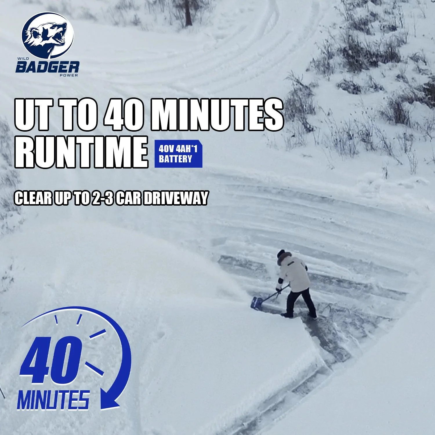 🎉Limited Time Promotion💝Cordless 13-In Snow Shovel Kit w/5.0-Ah Battery + Quick Charger 24-volt