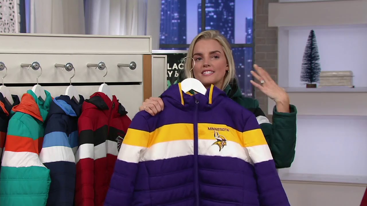 NFL Women's Full-Zip Puffer Jacket with Detachable Hood on QVC