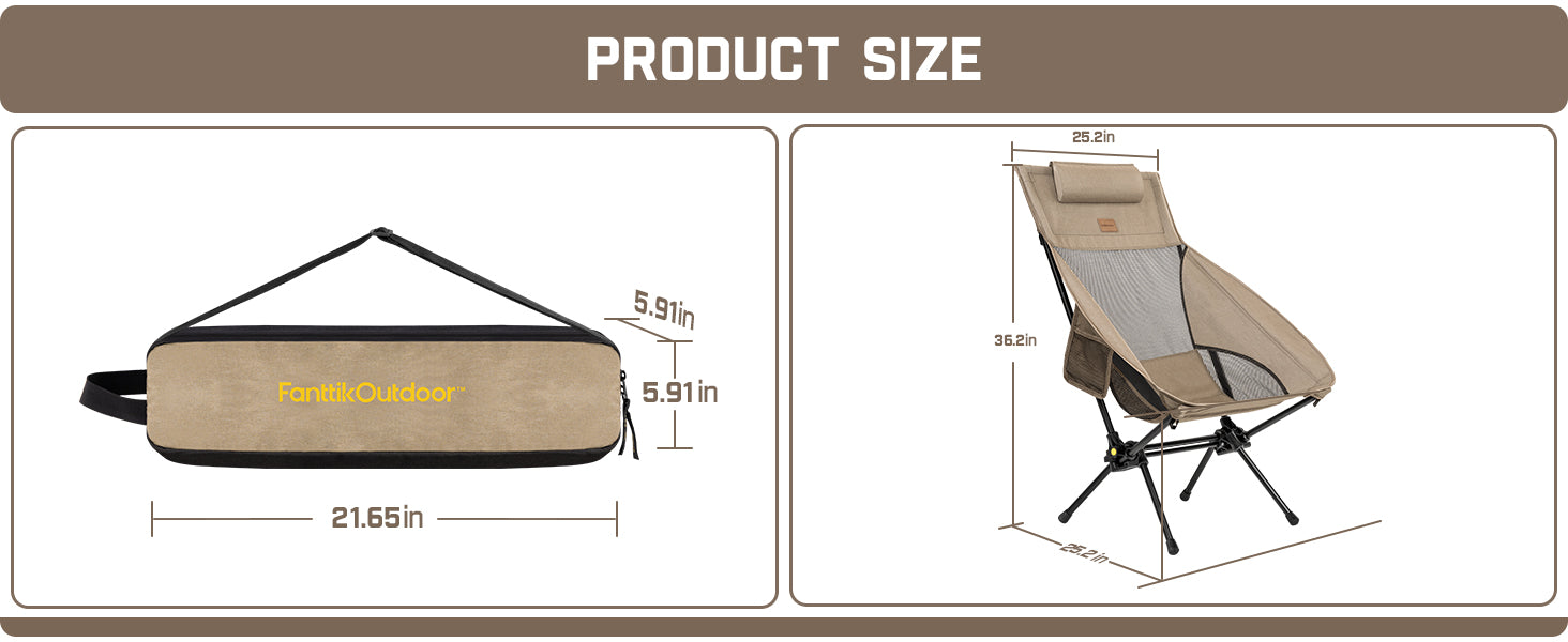 FanttikOutdoor Zeta L8 Max Rocker Camping Chair, Multi-Angle Adjustable, Portable & Lightweight, Outdoor Chair Supports 250 lbs, Comfort-Driven Design, High Strength Camping Chair