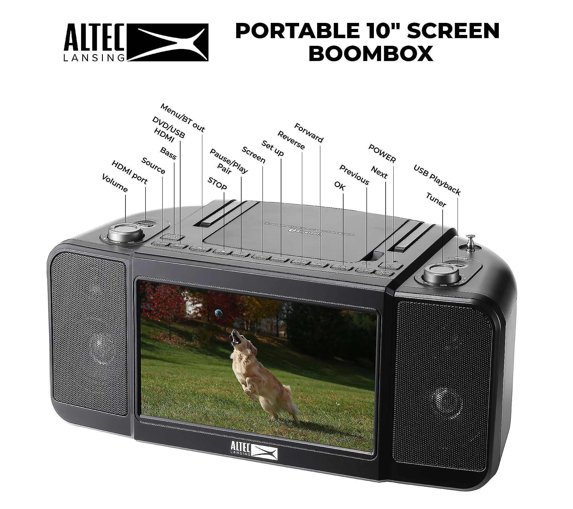 💝𝐐𝐕𝐂 𝐃𝐞𝐚𝐥𝐬 𝐨𝐧 𝐭𝐡𝐞 𝐃𝐚𝐢𝐥𝐲 ✨Altec Lansing 10" TV Streaming Boombox with CD, DVD & Radio