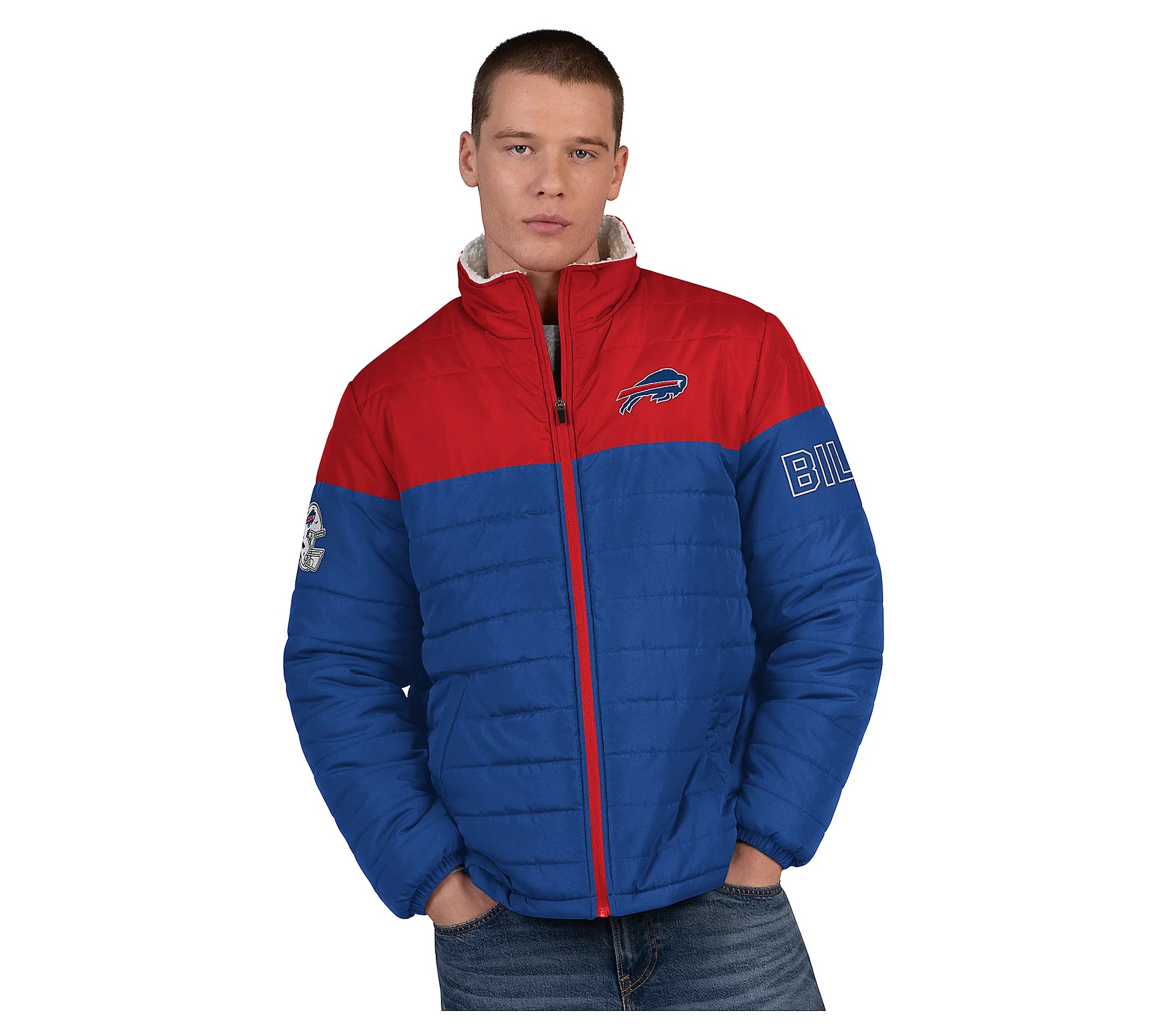 💝𝐐𝐕𝐂'𝐬 𝐁𝐥𝐚𝐜𝐤 𝐅𝐫𝐢𝐝𝐚𝐲 𝐃𝐞𝐚𝐥𝐬 - 𝐁𝐮𝐲 𝟏 𝐆𝐞𝐭 𝟏 𝐅𝐫𝐞𝐞✨NFL Officially Licensed Men's Polyfilled Sherpa Lined Jacket