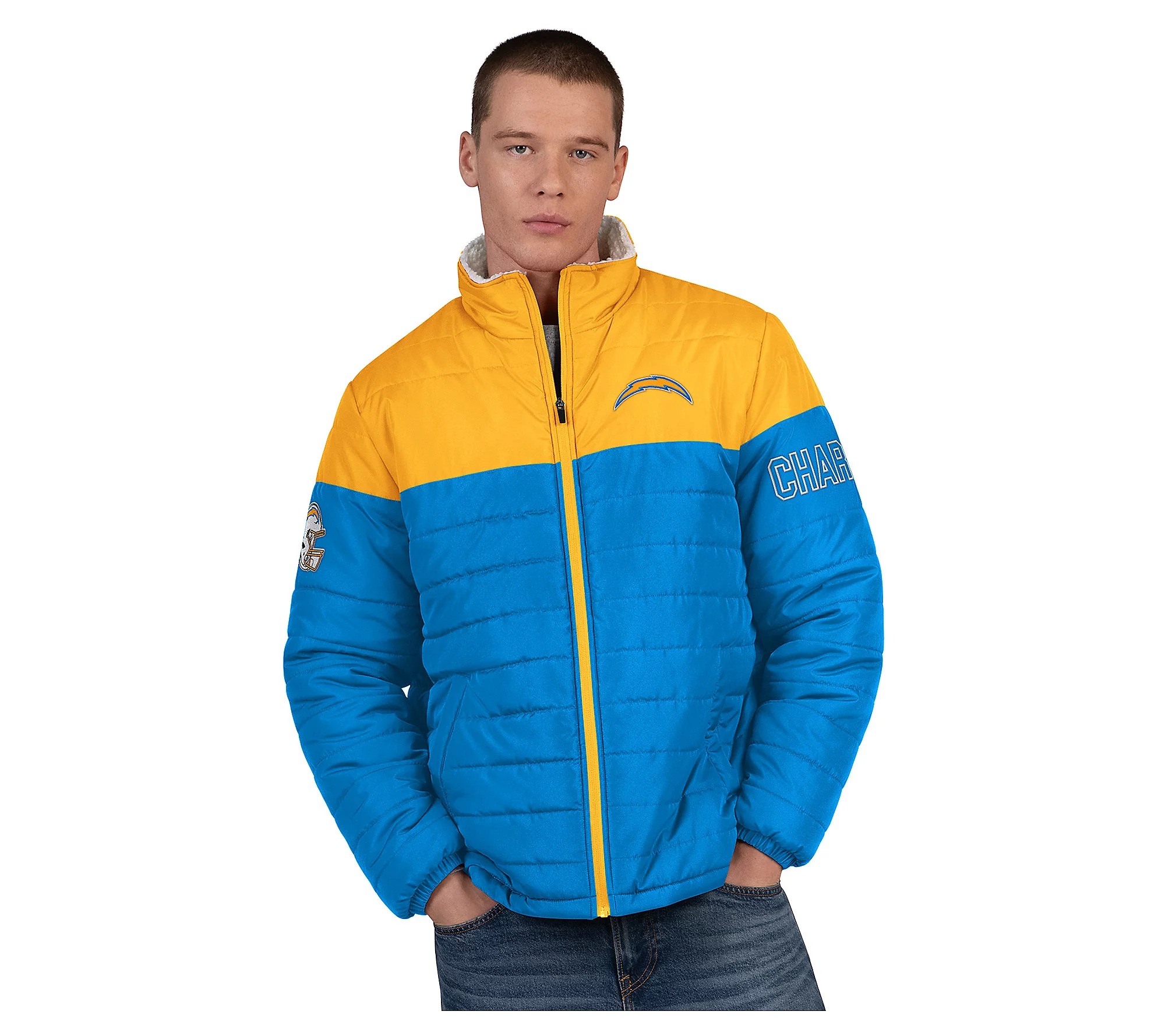 💝𝐐𝐕𝐂'𝐬 𝐁𝐥𝐚𝐜𝐤 𝐅𝐫𝐢𝐝𝐚𝐲 𝐃𝐞𝐚𝐥𝐬 - 𝐁𝐮𝐲 𝟏 𝐆𝐞𝐭 𝟏 𝐅𝐫𝐞𝐞✨NFL Officially Licensed Men's Polyfilled Sherpa Lined Jacket