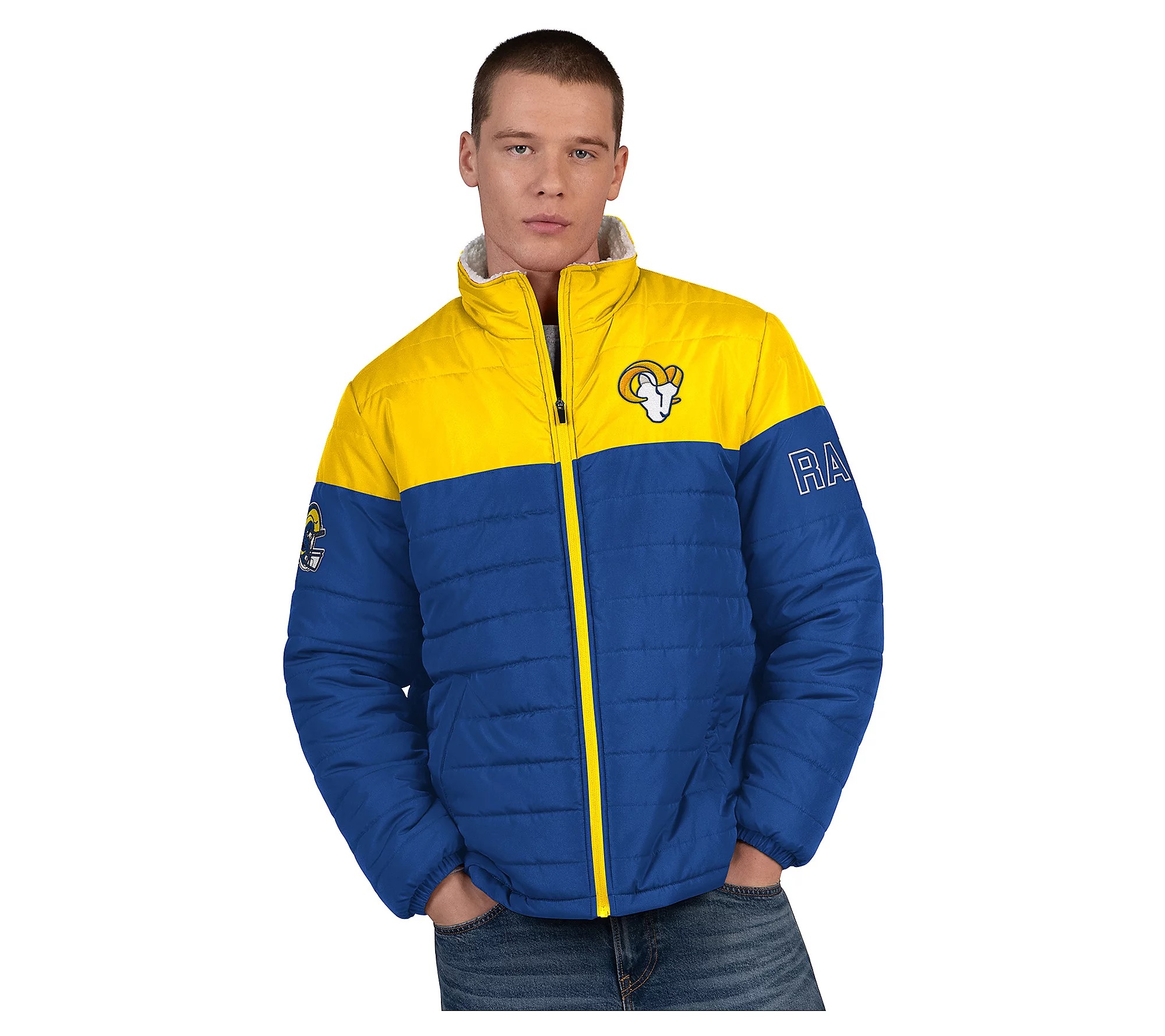 💝𝐐𝐕𝐂'𝐬 𝐁𝐥𝐚𝐜𝐤 𝐅𝐫𝐢𝐝𝐚𝐲 𝐃𝐞𝐚𝐥𝐬 - 𝐁𝐮𝐲 𝟏 𝐆𝐞𝐭 𝟏 𝐅𝐫𝐞𝐞✨NFL Officially Licensed Men's Polyfilled Sherpa Lined Jacket