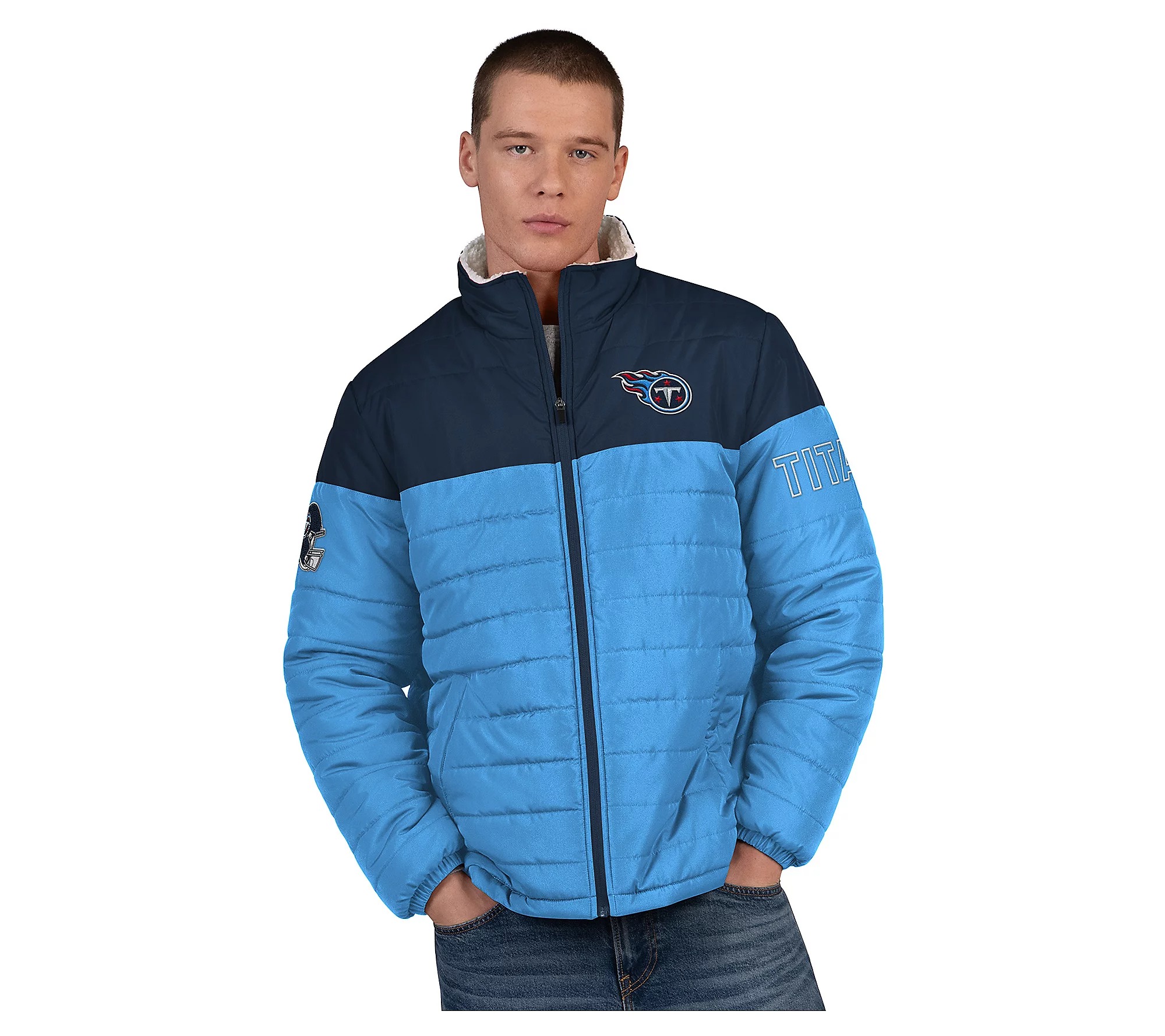 💝𝐐𝐕𝐂'𝐬 𝐁𝐥𝐚𝐜𝐤 𝐅𝐫𝐢𝐝𝐚𝐲 𝐃𝐞𝐚𝐥𝐬 - 𝐁𝐮𝐲 𝟏 𝐆𝐞𝐭 𝟏 𝐅𝐫𝐞𝐞✨NFL Officially Licensed Men's Polyfilled Sherpa Lined Jacket