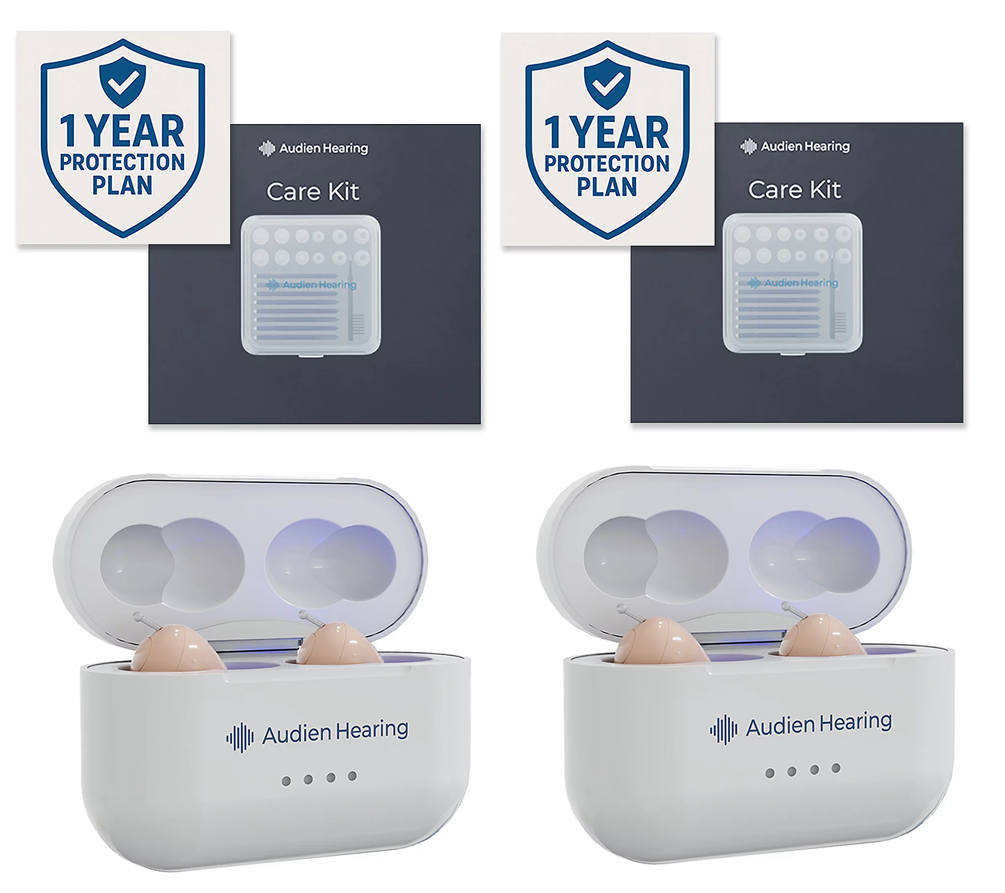 🎄Today's Special Value🎁Audien Set of 2 Atom Pro 2 Hearing Aids & Protection Plan