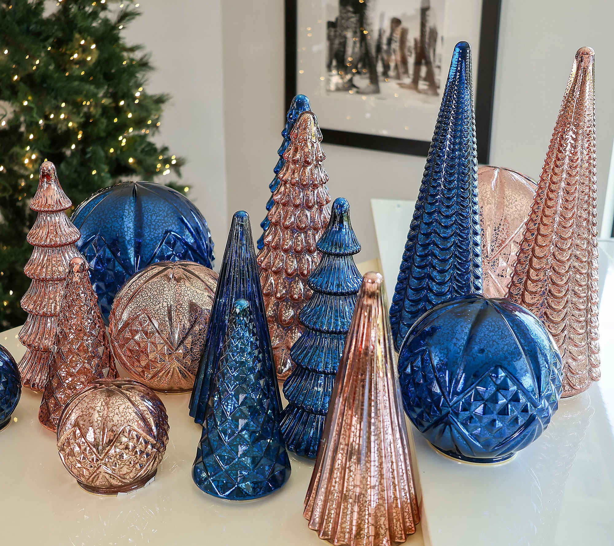 💝Last Day of Clearance!!💝BUY MORE SAVE MORE✨BFF Collection Set of 5 Illuminated Mercury Glass Trees