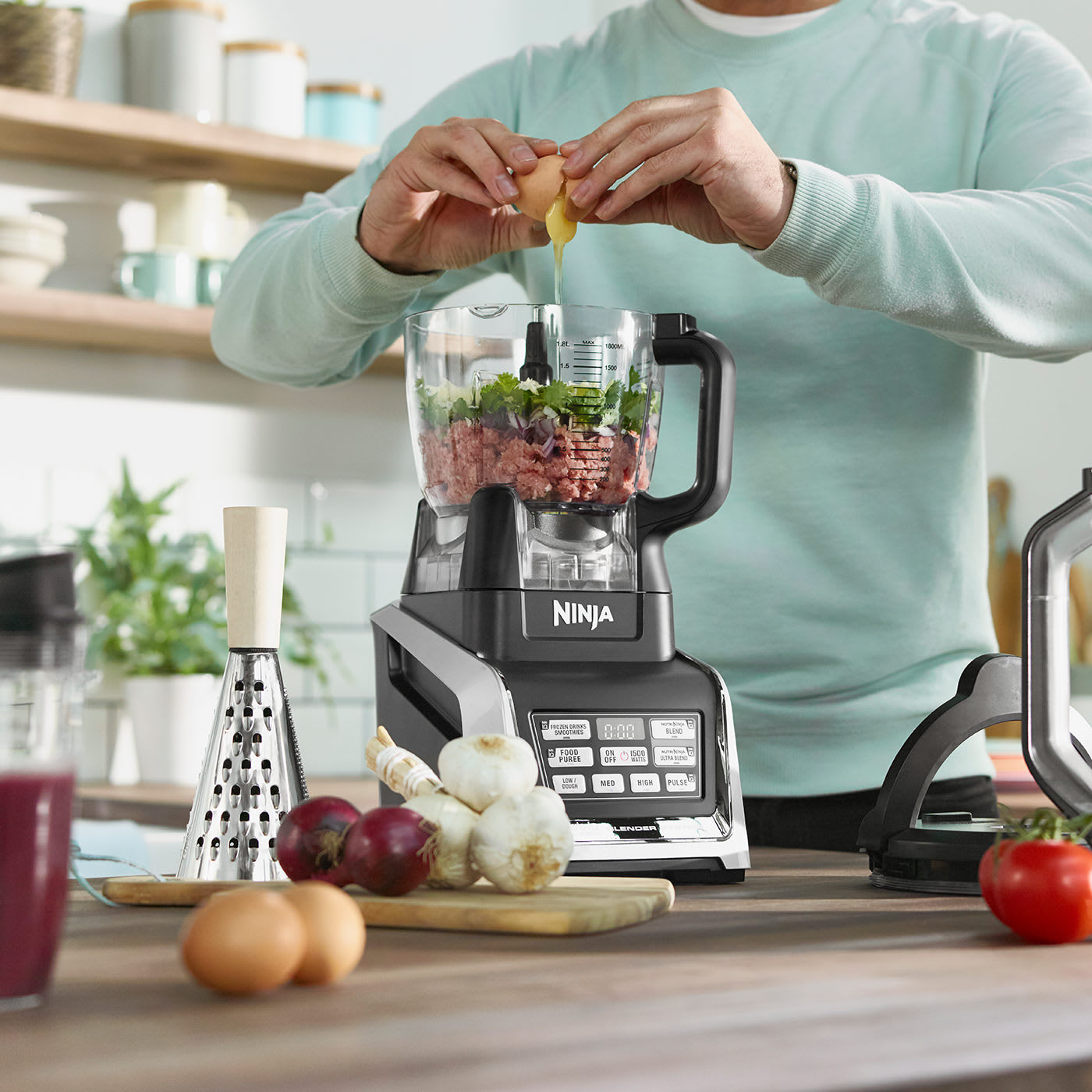 🎄Christmas Sale🎁Ninja Complete Food Processor with Auto-iQ and Nutri Ninja 1500W