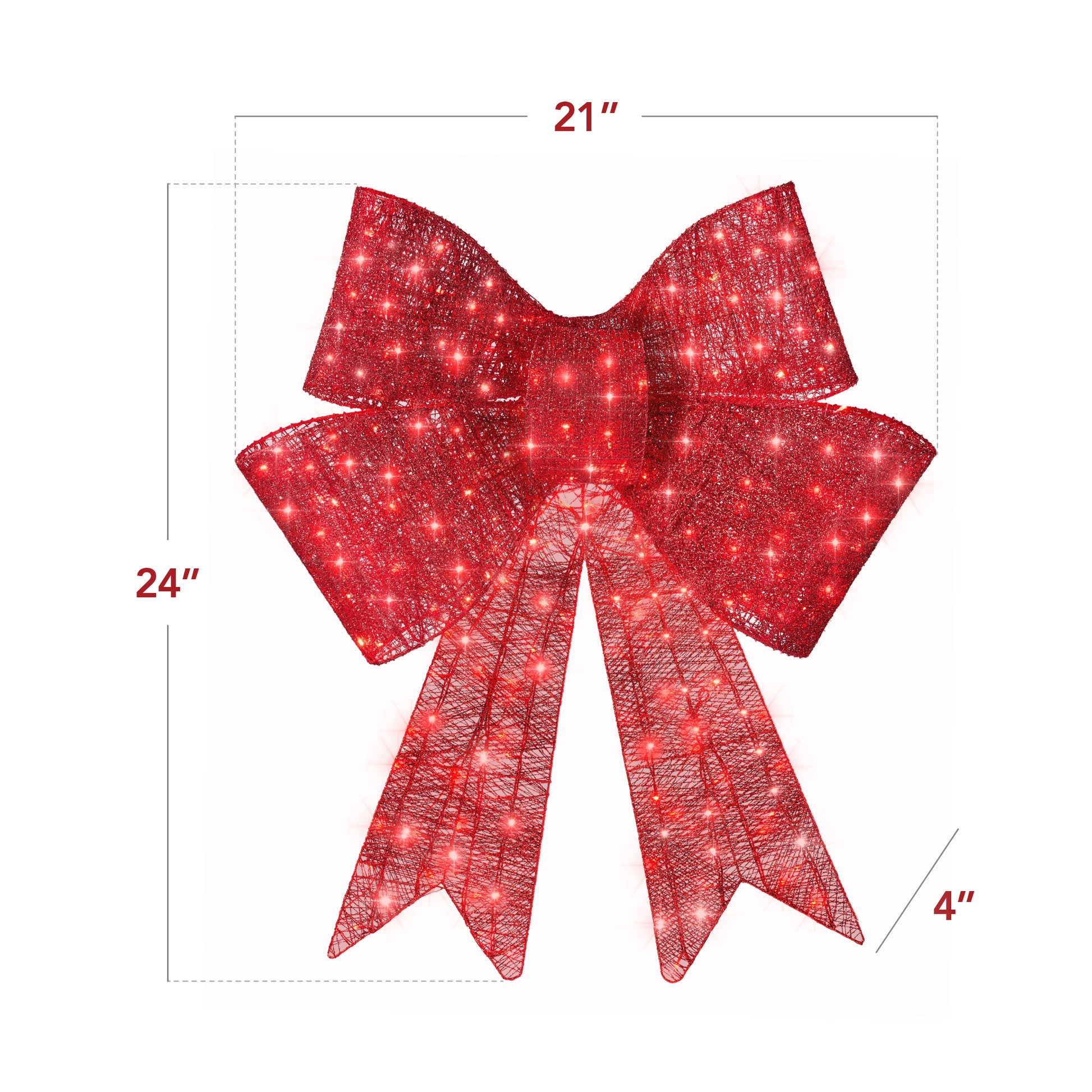 💝𝐐𝐕𝐂 𝐃𝐞𝐚𝐥𝐬 𝐨𝐧 𝐭𝐡𝐞 𝐃𝐚𝐢𝐥𝐲✨Pre-Lit Large Christmas Bow Decoration, Holiday Decor w/ 8 Functions