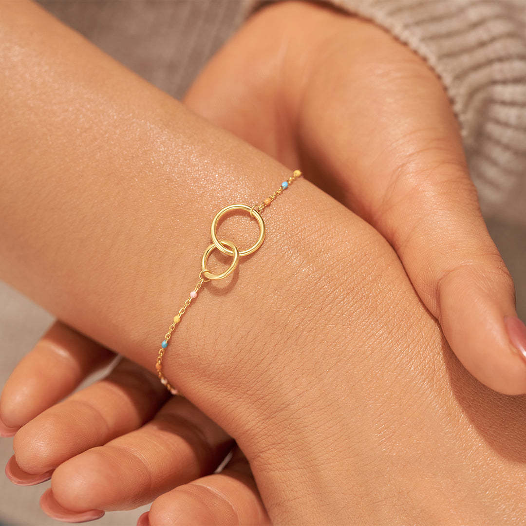 Unbreakable Friendship Double Circle Link Bracelet