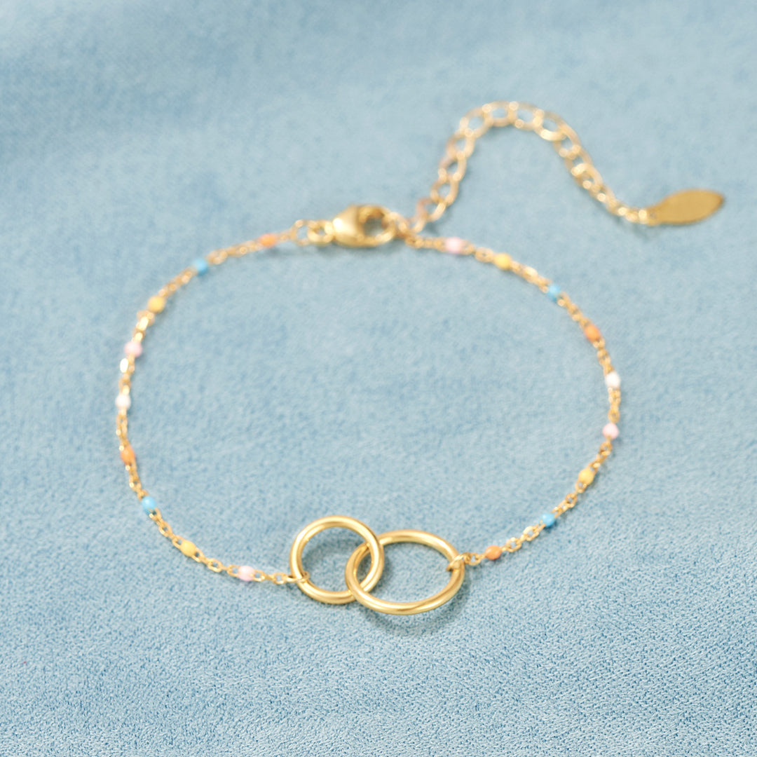 Unbreakable Friendship Double Circle Link Bracelet