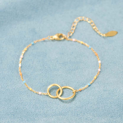 Unbreakable Friendship Double Circle Link Bracelet