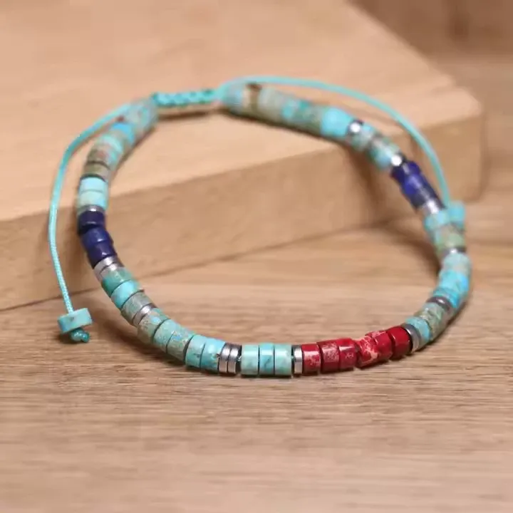 World Diabetes Turquoise Minimalist Bracelet