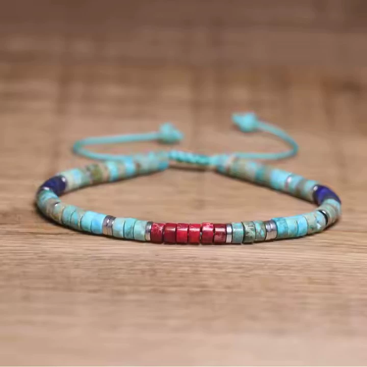 World Diabetes Turquoise Minimalist Bracelet