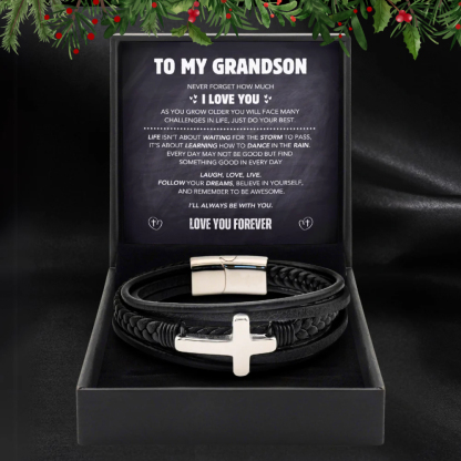 Grandson's Eternal Guardian Faith Bracelet