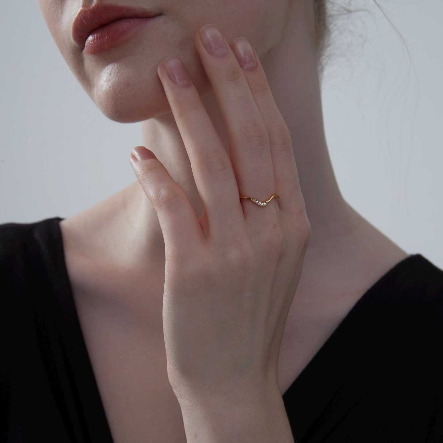 Happiness Comes In Wave Wave Ring