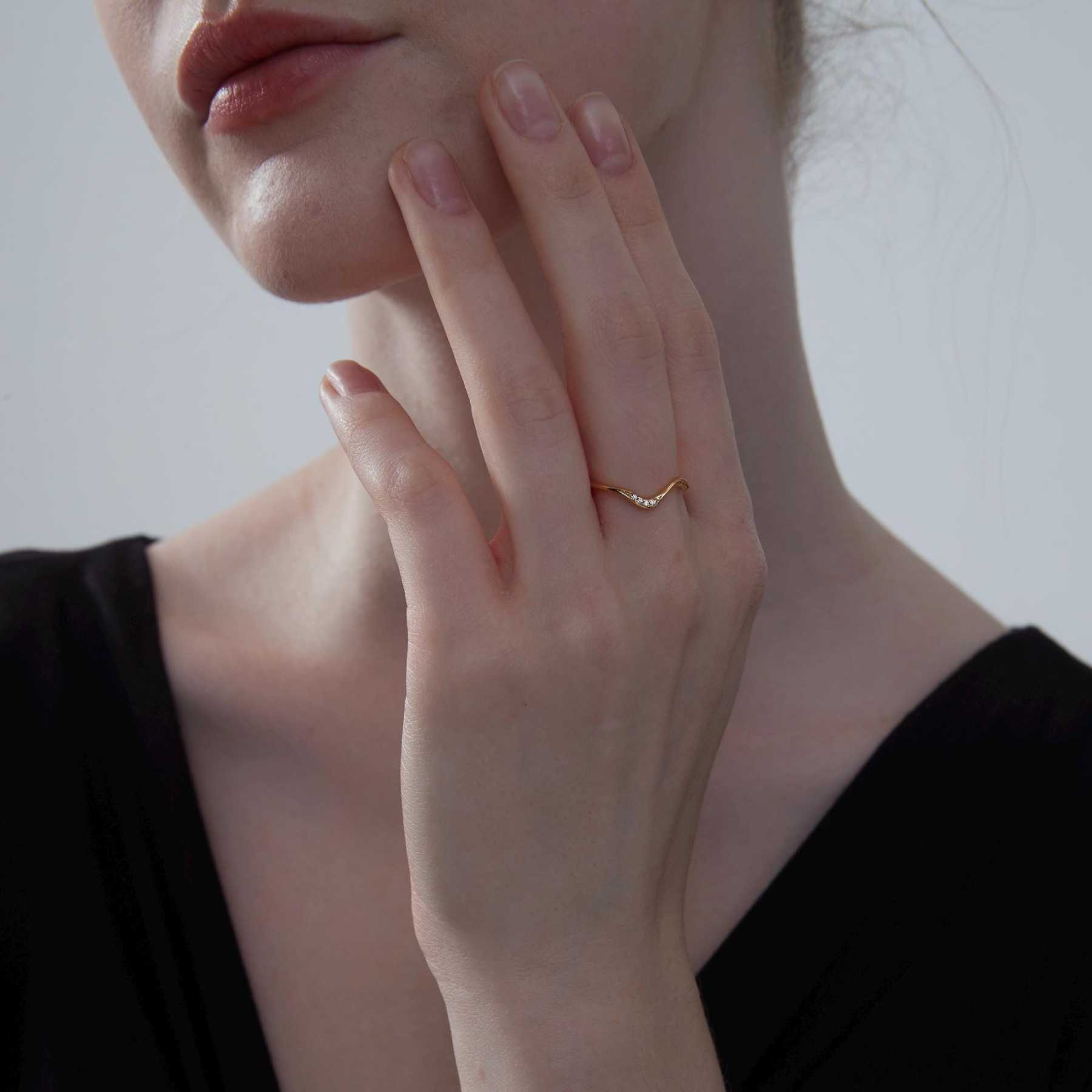 Happiness Comes In Wave Wave Ring