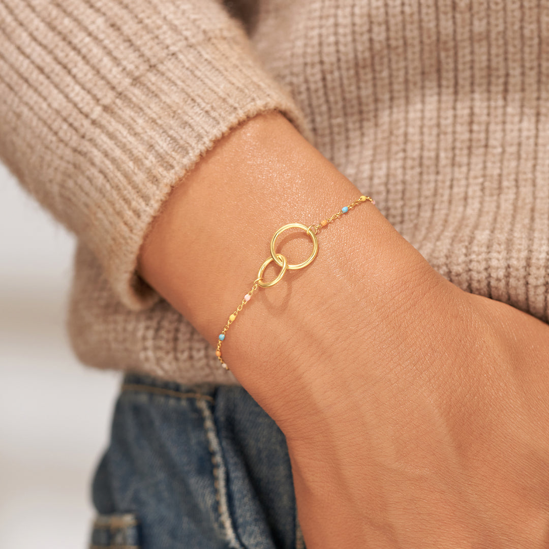 Unbreakable Friendship Double Circle Link Bracelet