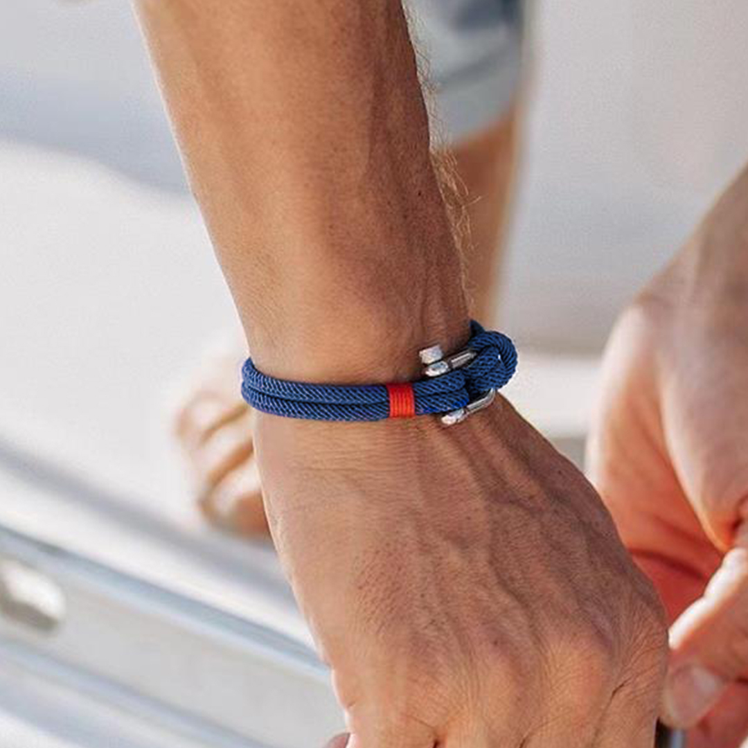 Diabetes Awareness Men Alchor Navy Bracelet
