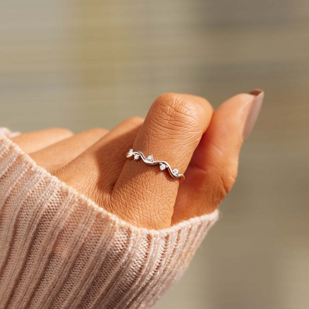 Matching Mother&Daughter Wave Star Rings