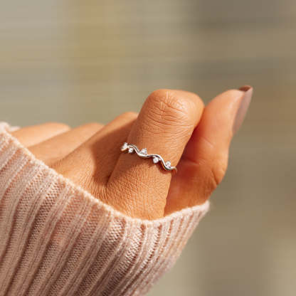 Matching Mother&Daughter Wave Star Rings