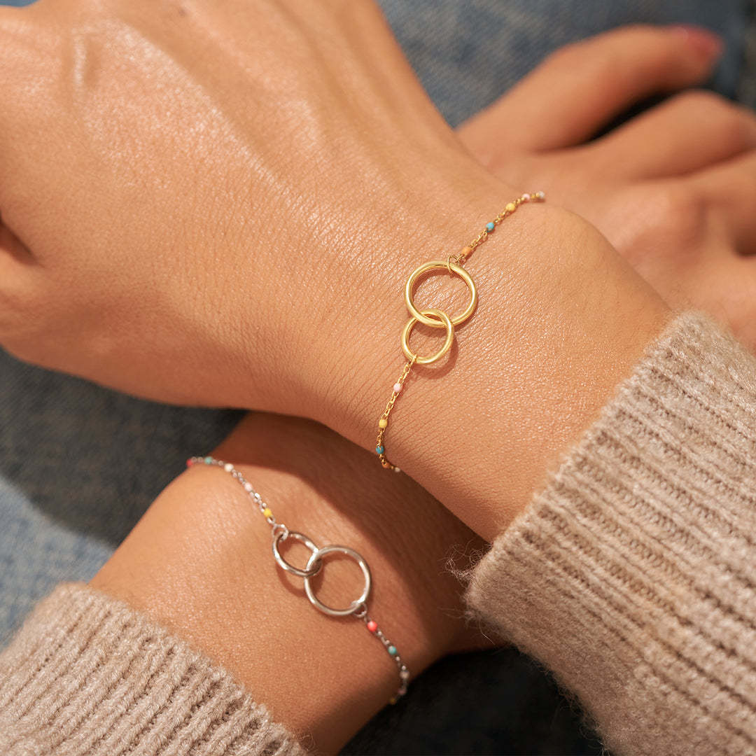 Unbreakable Friendship Double Circle Link Bracelet