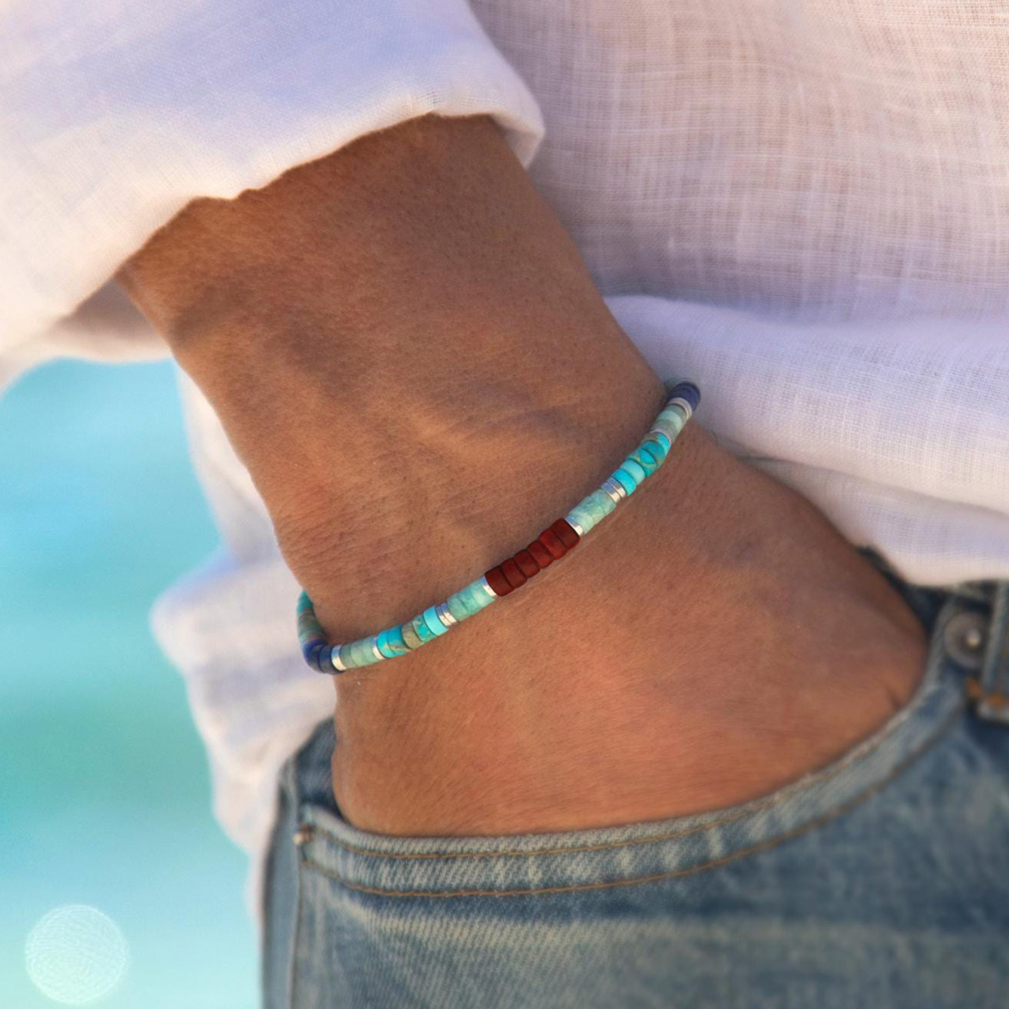 World DiabetesTurquoise Minimalist Bracelet