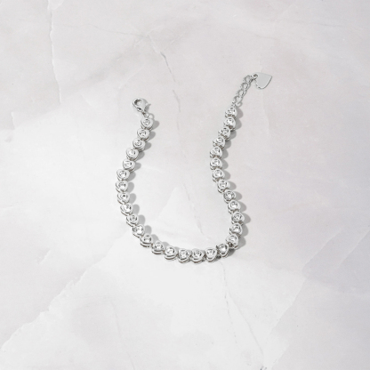 It's OK Heart Shaped Tennis Bracelet